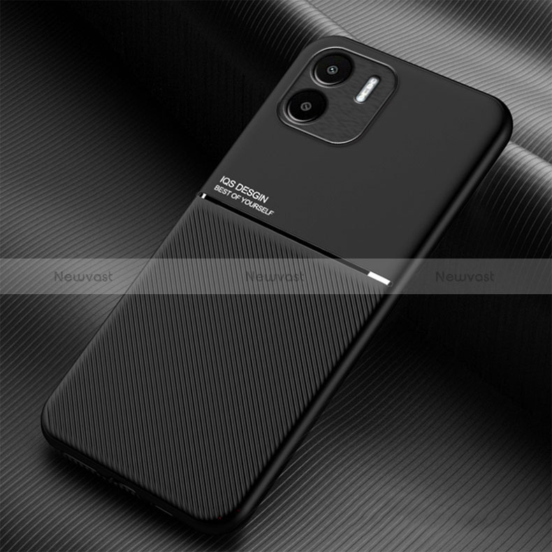 Ultra-thin Silicone Gel Soft Case Cover with Magnetic for Xiaomi Poco C50 Black