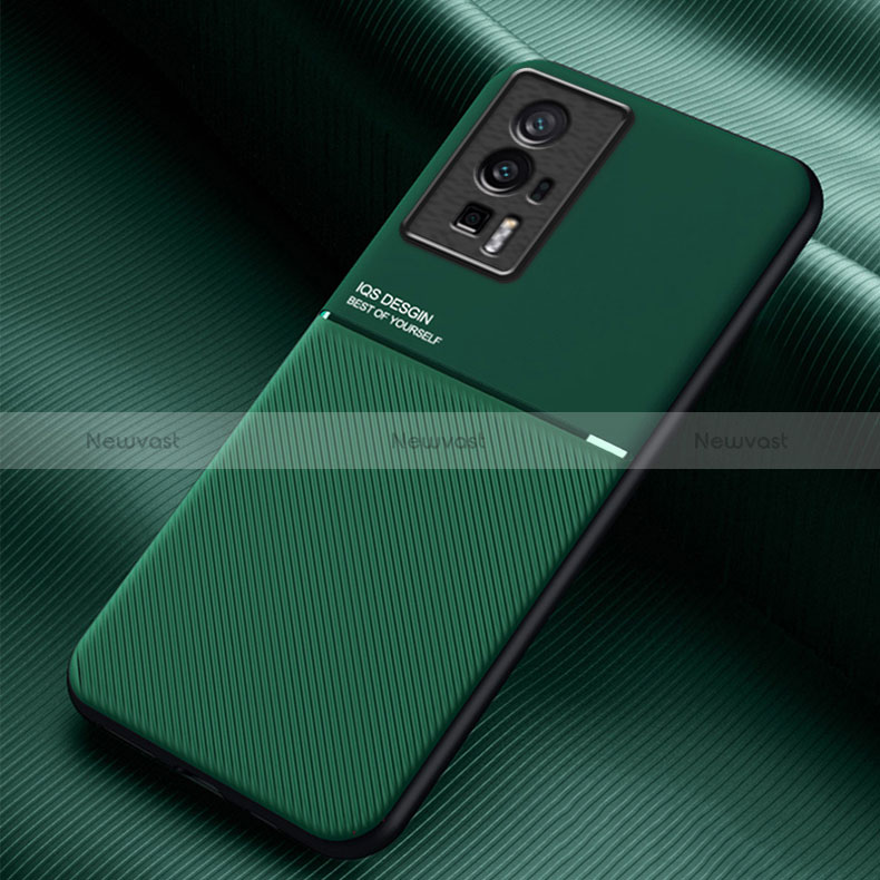 Ultra-thin Silicone Gel Soft Case Cover with Magnetic for Xiaomi Poco F5 Pro 5G Green