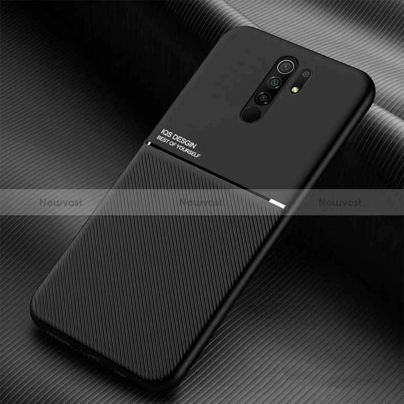 Ultra-thin Silicone Gel Soft Case Cover with Magnetic for Xiaomi Poco M2 Black