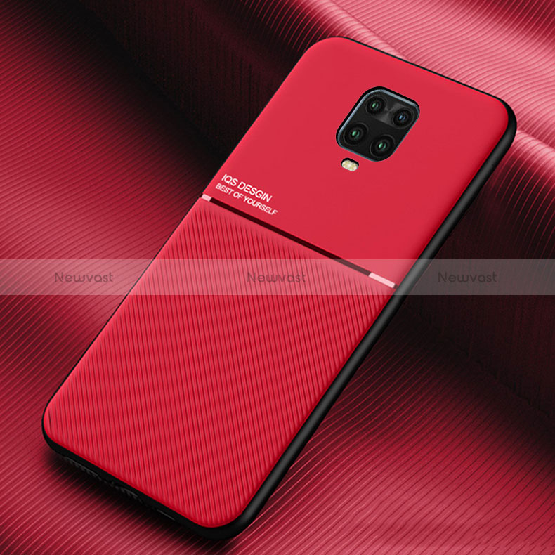 Ultra-thin Silicone Gel Soft Case Cover with Magnetic for Xiaomi Poco M2 Pro Red