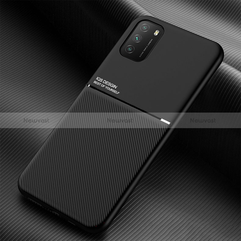 Ultra-thin Silicone Gel Soft Case Cover with Magnetic for Xiaomi Poco M3 Black