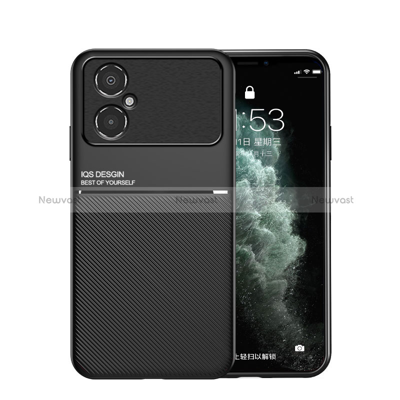 Ultra-thin Silicone Gel Soft Case Cover with Magnetic for Xiaomi Poco M4 5G