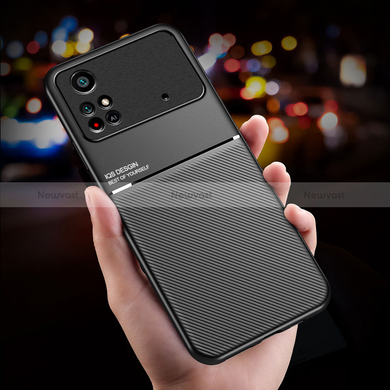 Ultra-thin Silicone Gel Soft Case Cover with Magnetic for Xiaomi Poco M4 Pro 4G