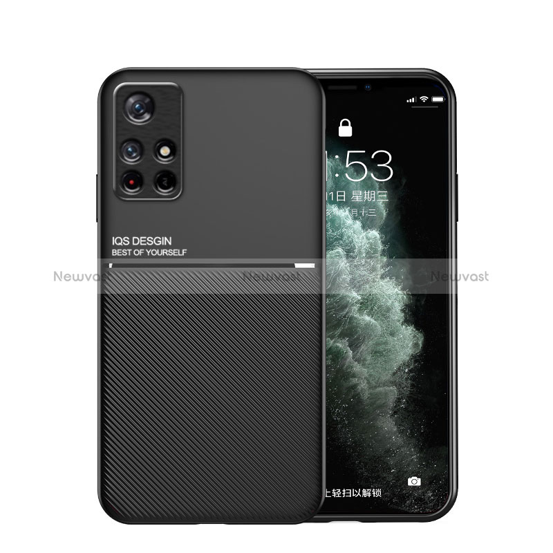 Ultra-thin Silicone Gel Soft Case Cover with Magnetic for Xiaomi Poco M4 Pro 5G