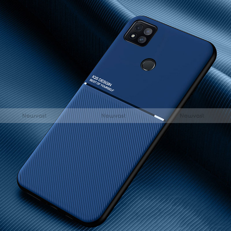 Ultra-thin Silicone Gel Soft Case Cover with Magnetic for Xiaomi Redmi 9 Activ Blue