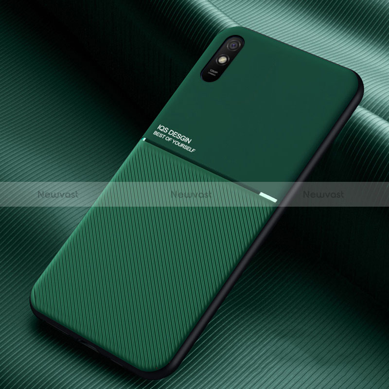 Ultra-thin Silicone Gel Soft Case Cover with Magnetic for Xiaomi Redmi 9AT Green