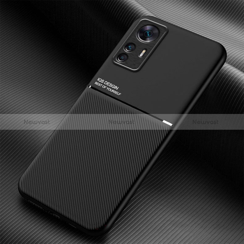 Ultra-thin Silicone Gel Soft Case Cover with Magnetic for Xiaomi Redmi K50 Ultra 5G Black