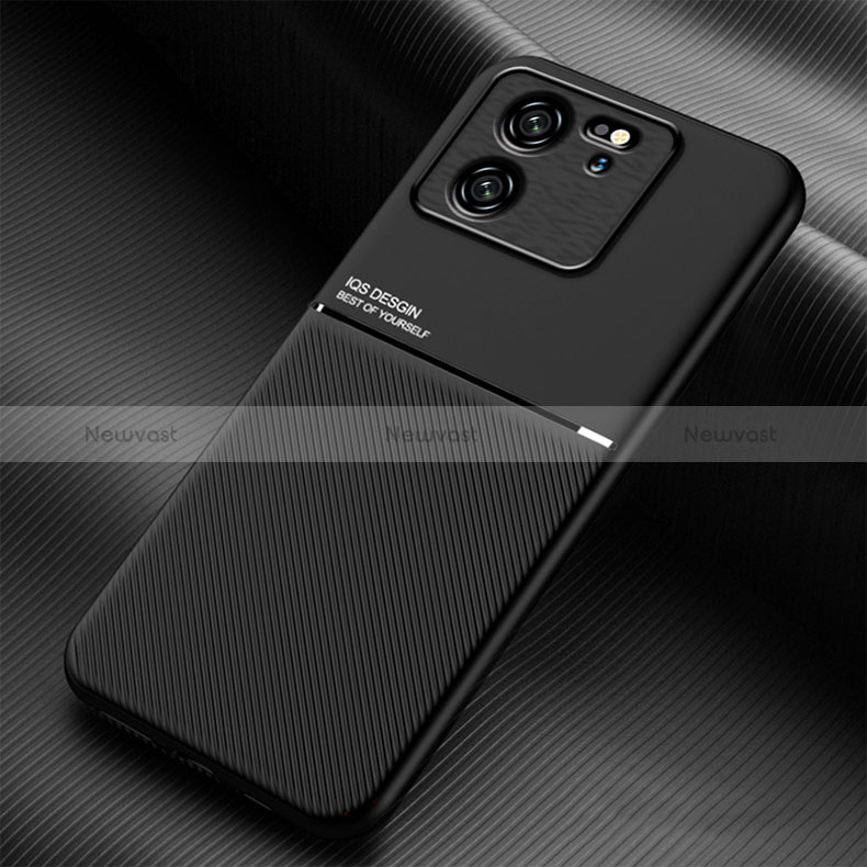 Ultra-thin Silicone Gel Soft Case Cover with Magnetic for Xiaomi Redmi K60 Ultra 5G Black