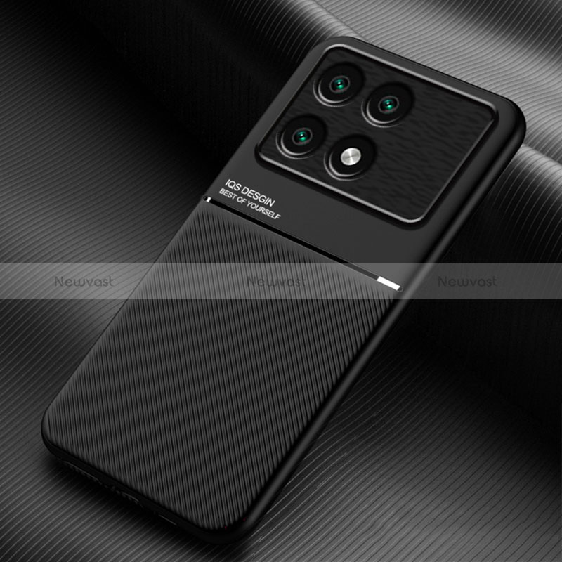 Ultra-thin Silicone Gel Soft Case Cover with Magnetic for Xiaomi Redmi K70 Pro 5G Black