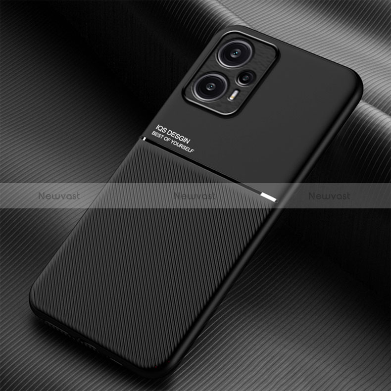 Ultra-thin Silicone Gel Soft Case Cover with Magnetic for Xiaomi Redmi Note 12 Turbo 5G Black