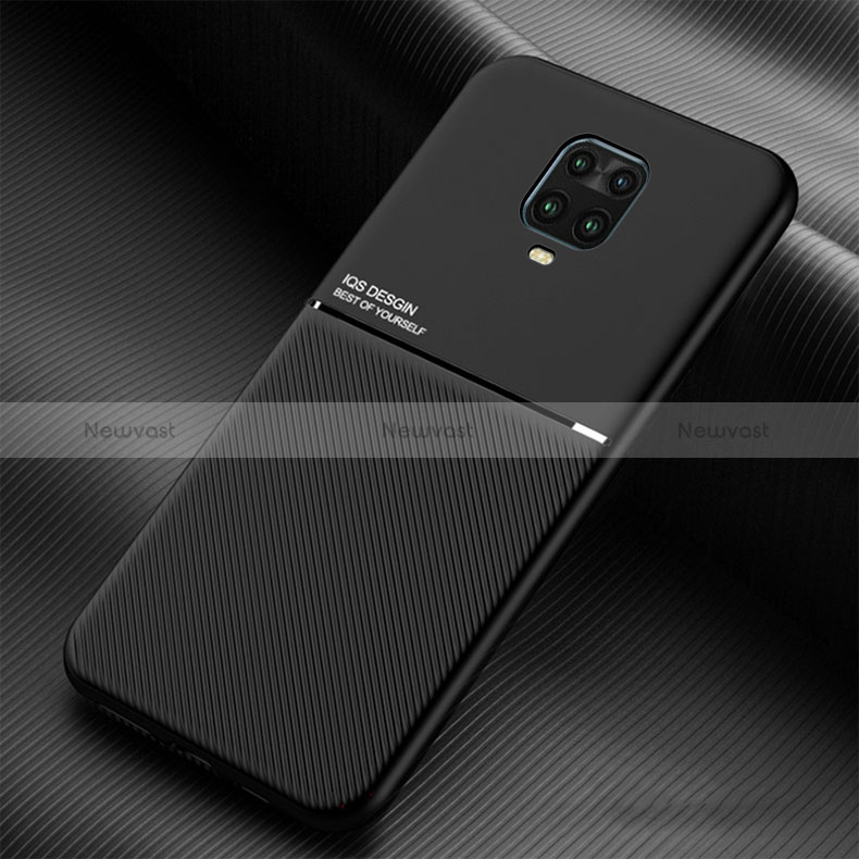 Ultra-thin Silicone Gel Soft Case Cover with Magnetic for Xiaomi Redmi Note 9 Pro Max Black