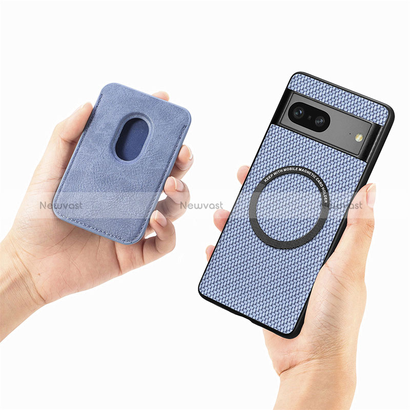 Ultra-thin Silicone Gel Soft Case Cover with Magnetic S01D for Google Pixel 7 5G