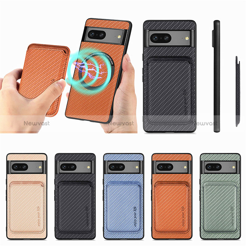 Ultra-thin Silicone Gel Soft Case Cover with Magnetic S01D for Google Pixel 7 5G