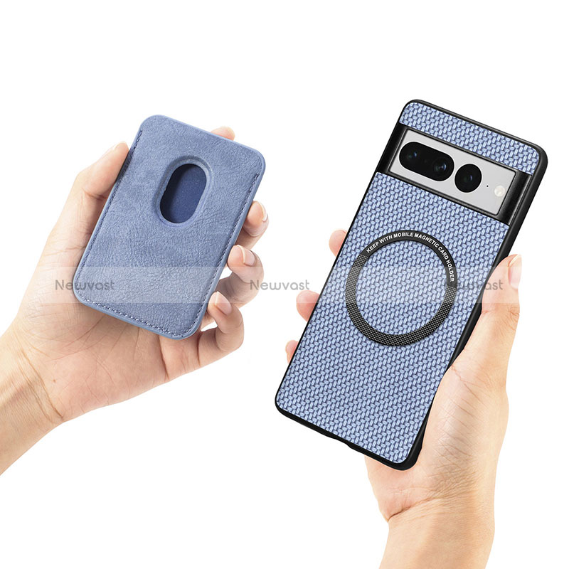 Ultra-thin Silicone Gel Soft Case Cover with Magnetic S01D for Google Pixel 7 Pro 5G