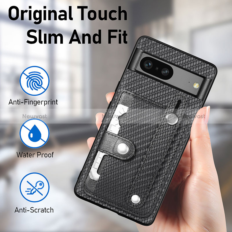 Ultra-thin Silicone Gel Soft Case Cover with Magnetic S01D for Google Pixel 7a 5G