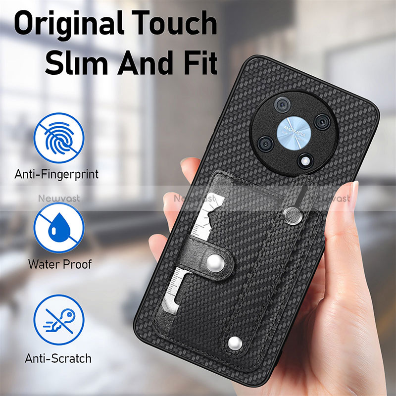 Ultra-thin Silicone Gel Soft Case Cover with Magnetic S01D for Huawei Enjoy 50 Pro