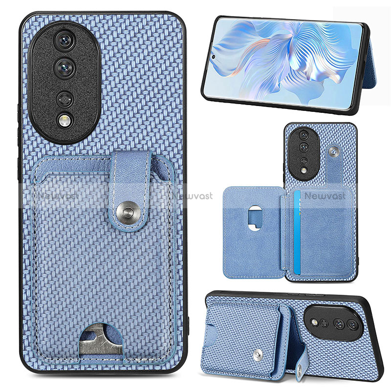 Ultra-thin Silicone Gel Soft Case Cover with Magnetic S01D for Huawei Honor 80 5G