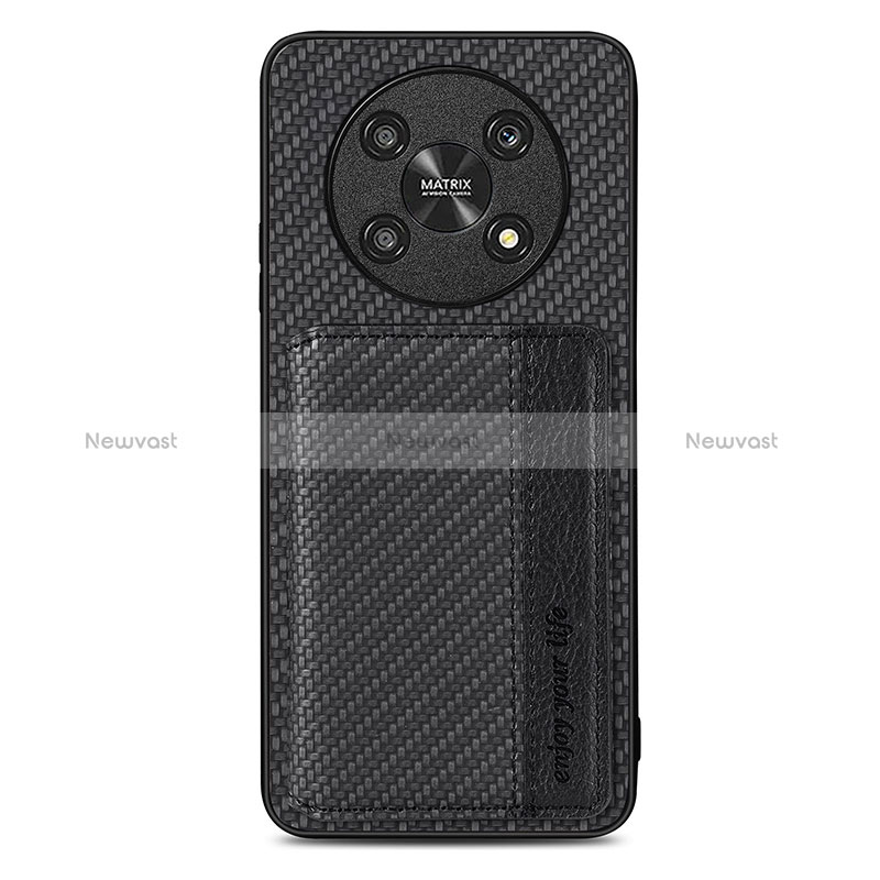 Ultra-thin Silicone Gel Soft Case Cover with Magnetic S01D for Huawei Honor Magic4 Lite 5G Black