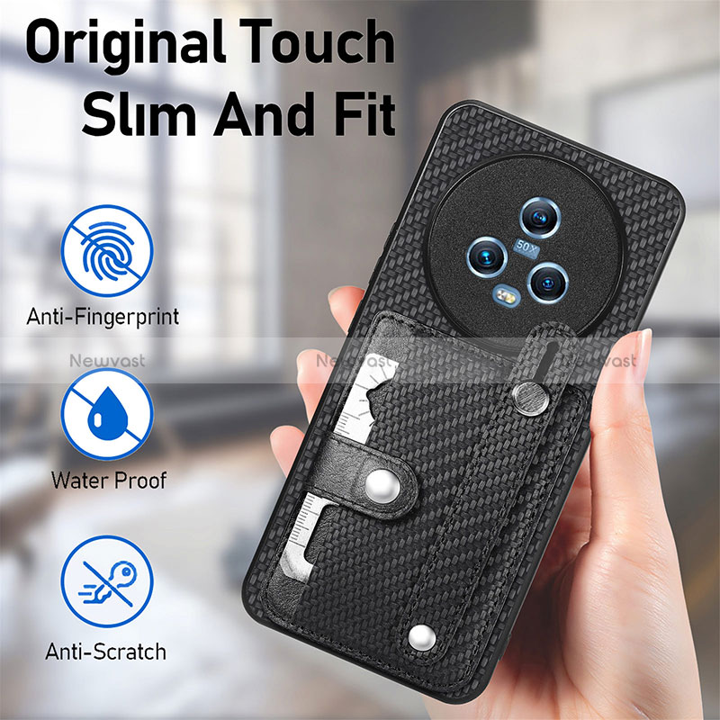 Ultra-thin Silicone Gel Soft Case Cover with Magnetic S01D for Huawei Honor Magic5 5G