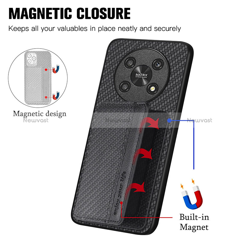 Ultra-thin Silicone Gel Soft Case Cover with Magnetic S01D for Huawei Honor X9 5G