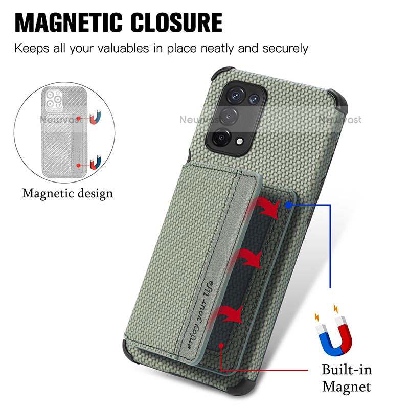 Ultra-thin Silicone Gel Soft Case Cover with Magnetic S01D for Oppo A93 5G