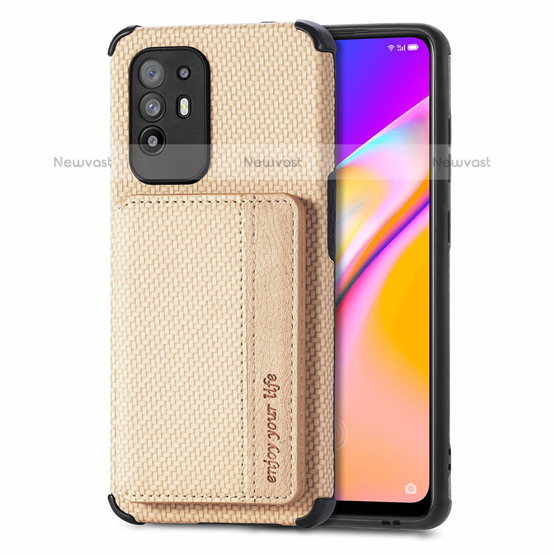 Ultra-thin Silicone Gel Soft Case Cover with Magnetic S01D for Oppo A95 5G