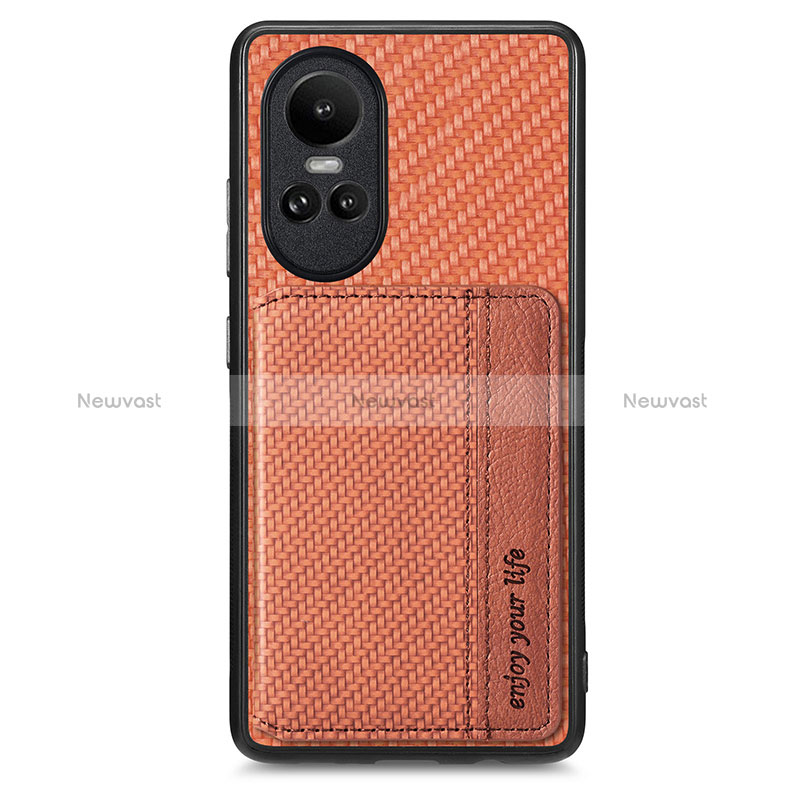 Ultra-thin Silicone Gel Soft Case Cover with Magnetic S01D for Oppo Reno10 Pro 5G