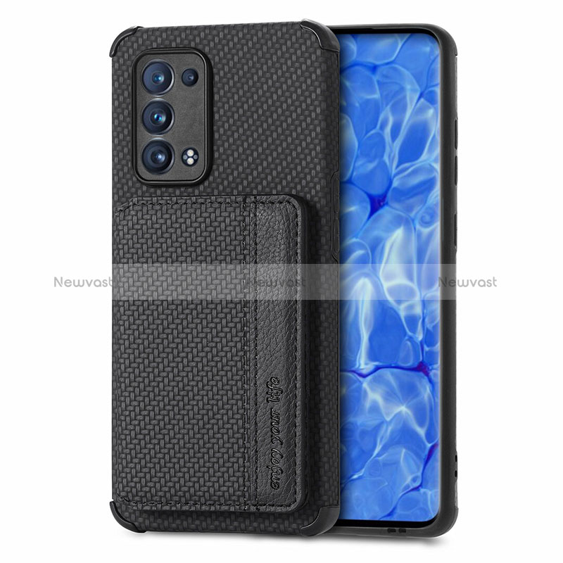 Ultra-thin Silicone Gel Soft Case Cover with Magnetic S01D for Oppo Reno6 Pro+ Plus 5G