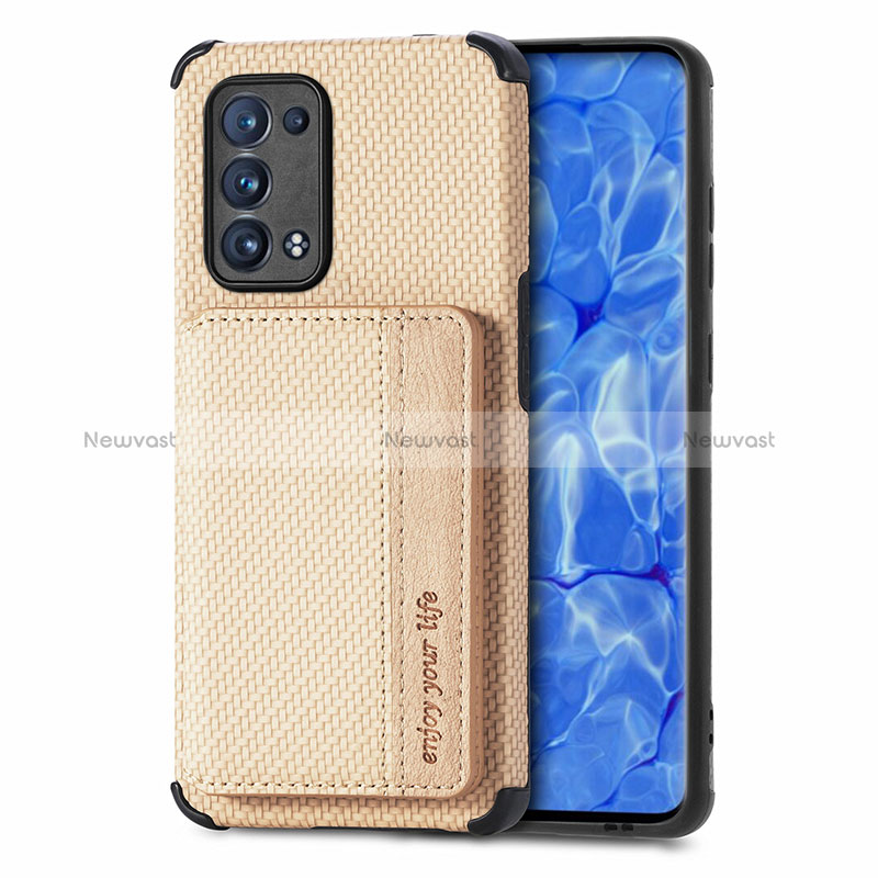 Ultra-thin Silicone Gel Soft Case Cover with Magnetic S01D for Oppo Reno6 Pro+ Plus 5G