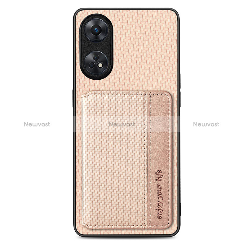 Ultra-thin Silicone Gel Soft Case Cover with Magnetic S01D for Oppo Reno8 T 4G