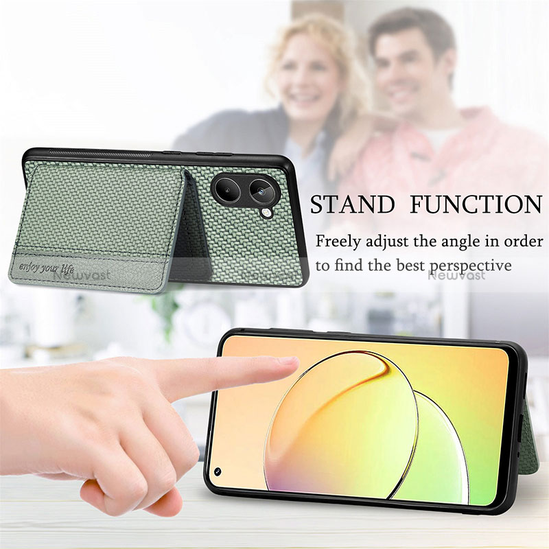 Ultra-thin Silicone Gel Soft Case Cover with Magnetic S01D for Realme 10 4G