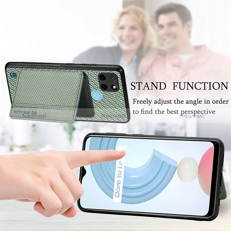 Ultra-thin Silicone Gel Soft Case Cover with Magnetic S01D for Realme C25Y