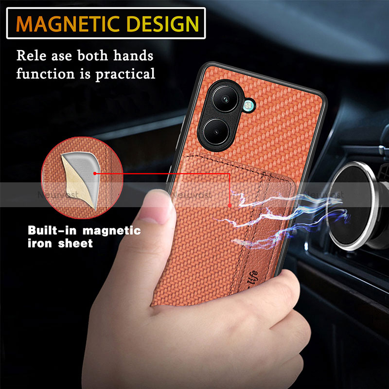 Ultra-thin Silicone Gel Soft Case Cover with Magnetic S01D for Realme C33