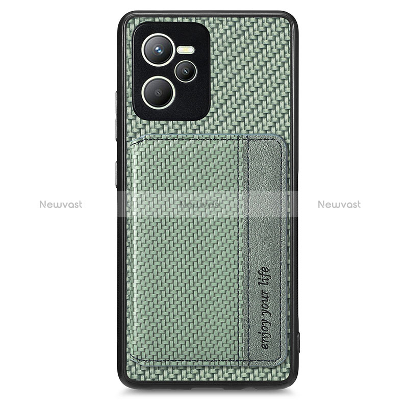 Ultra-thin Silicone Gel Soft Case Cover with Magnetic S01D for Realme C35 Green