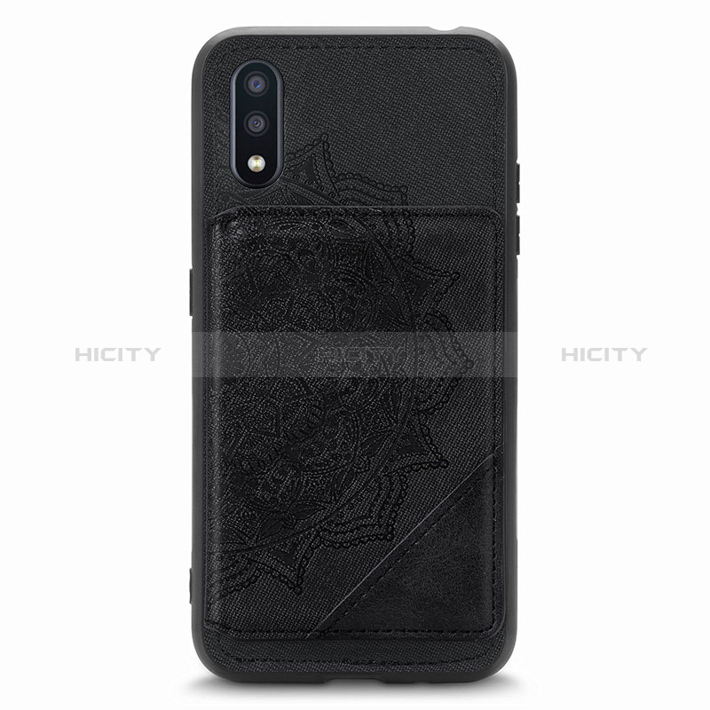 Ultra-thin Silicone Gel Soft Case Cover with Magnetic S01D for Samsung Galaxy A01 SM-A015 Black