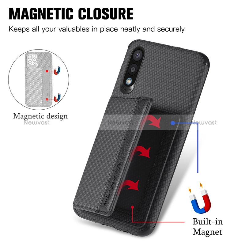 Ultra-thin Silicone Gel Soft Case Cover with Magnetic S01D for Samsung Galaxy A02