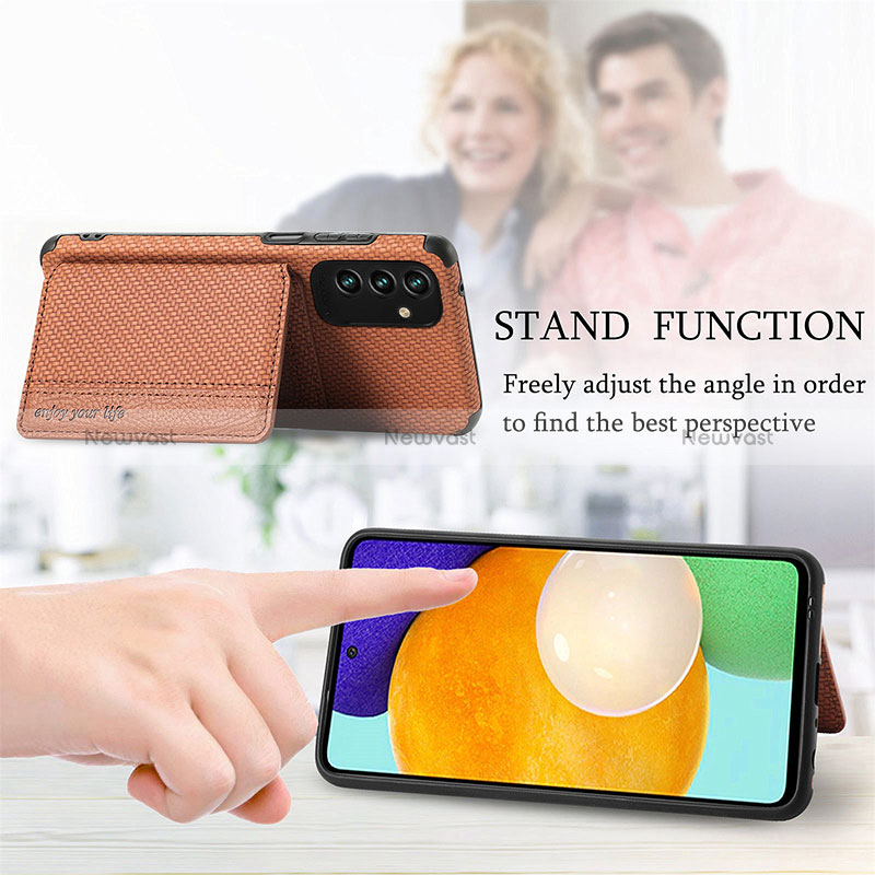 Ultra-thin Silicone Gel Soft Case Cover with Magnetic S01D for Samsung Galaxy A04s