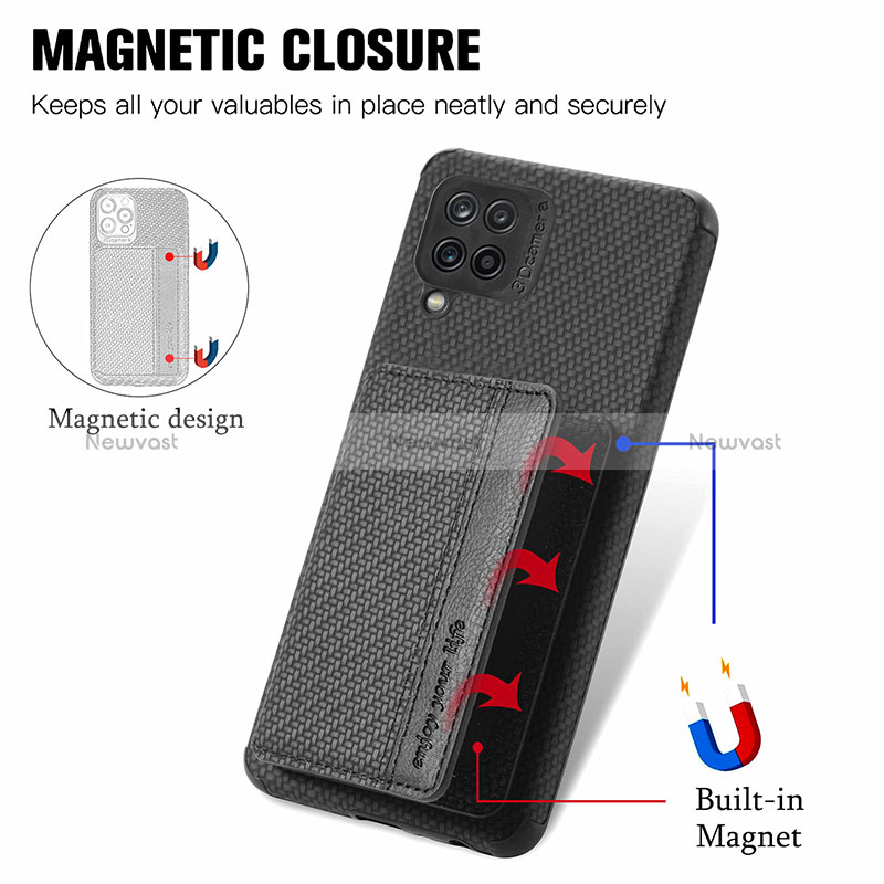 Ultra-thin Silicone Gel Soft Case Cover with Magnetic S01D for Samsung Galaxy A12 5G