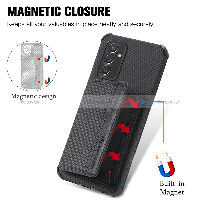 Ultra-thin Silicone Gel Soft Case Cover with Magnetic S01D for Samsung Galaxy A15 4G