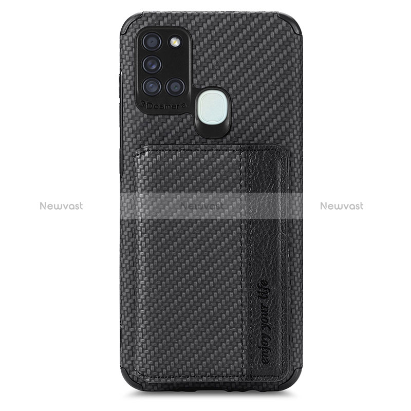 Ultra-thin Silicone Gel Soft Case Cover with Magnetic S01D for Samsung Galaxy A21s