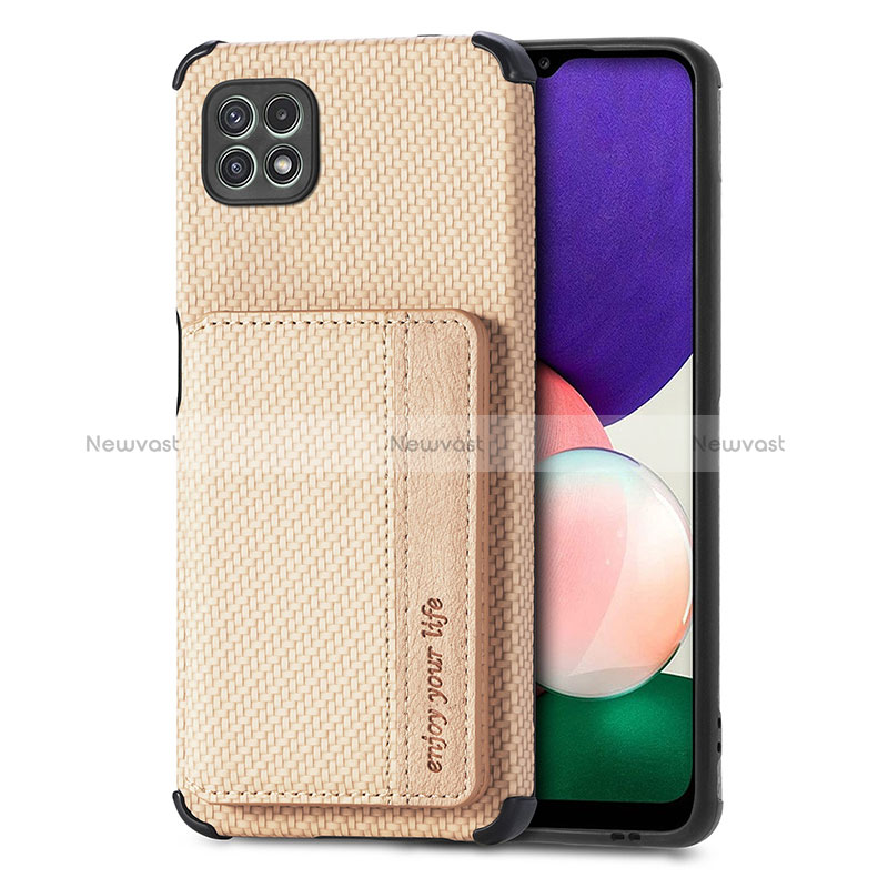 Ultra-thin Silicone Gel Soft Case Cover with Magnetic S01D for Samsung Galaxy A22 5G