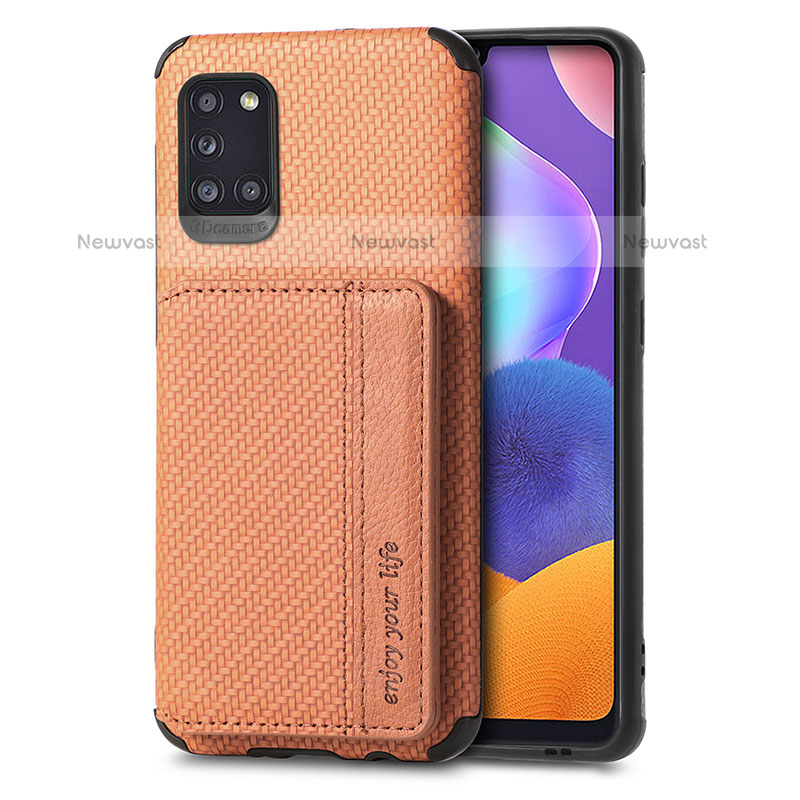 Ultra-thin Silicone Gel Soft Case Cover with Magnetic S01D for Samsung Galaxy A31