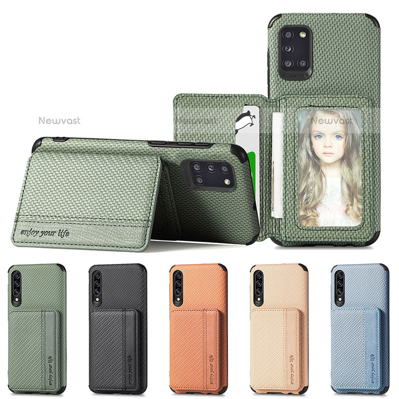 Ultra-thin Silicone Gel Soft Case Cover with Magnetic S01D for Samsung Galaxy A31