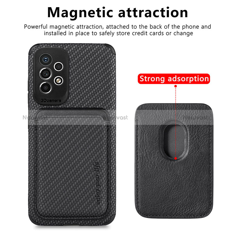 Ultra-thin Silicone Gel Soft Case Cover with Magnetic S01D for Samsung Galaxy A33 5G