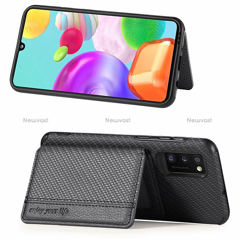 Ultra-thin Silicone Gel Soft Case Cover with Magnetic S01D for Samsung Galaxy A41