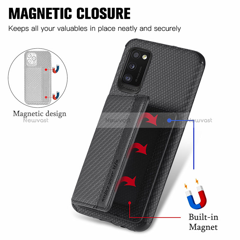 Ultra-thin Silicone Gel Soft Case Cover with Magnetic S01D for Samsung Galaxy A41