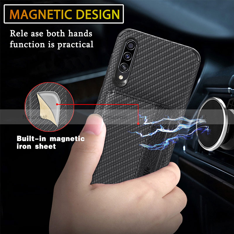 Ultra-thin Silicone Gel Soft Case Cover with Magnetic S01D for Samsung Galaxy A50