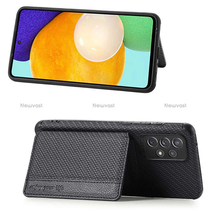 Ultra-thin Silicone Gel Soft Case Cover with Magnetic S01D for Samsung Galaxy A52 4G