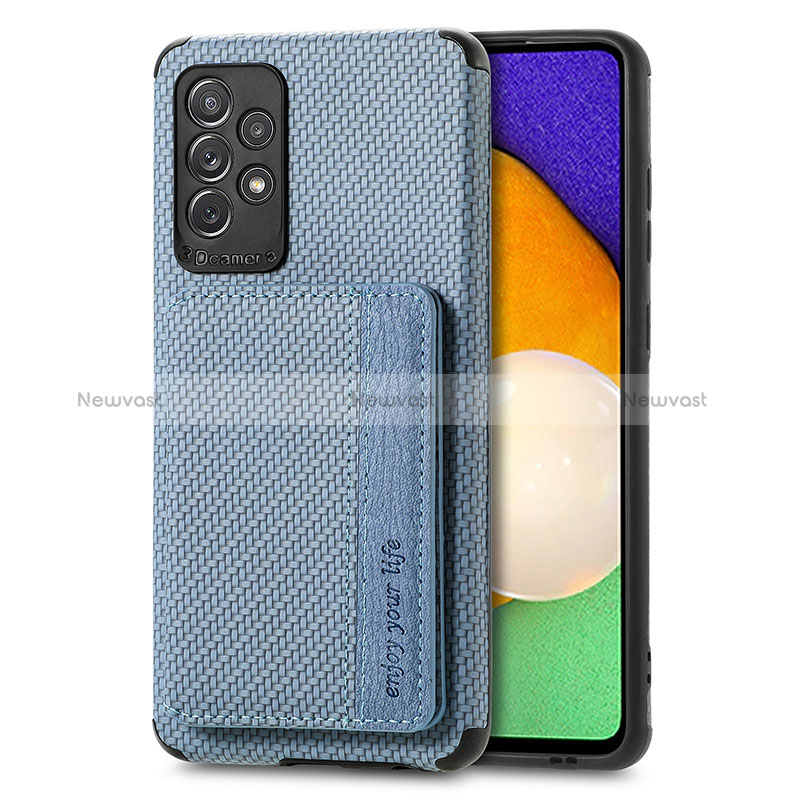 Ultra-thin Silicone Gel Soft Case Cover with Magnetic S01D for Samsung Galaxy A52 4G