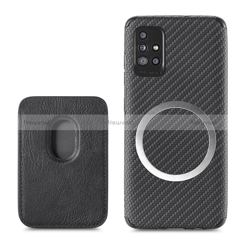 Ultra-thin Silicone Gel Soft Case Cover with Magnetic S01D for Samsung Galaxy A71 5G